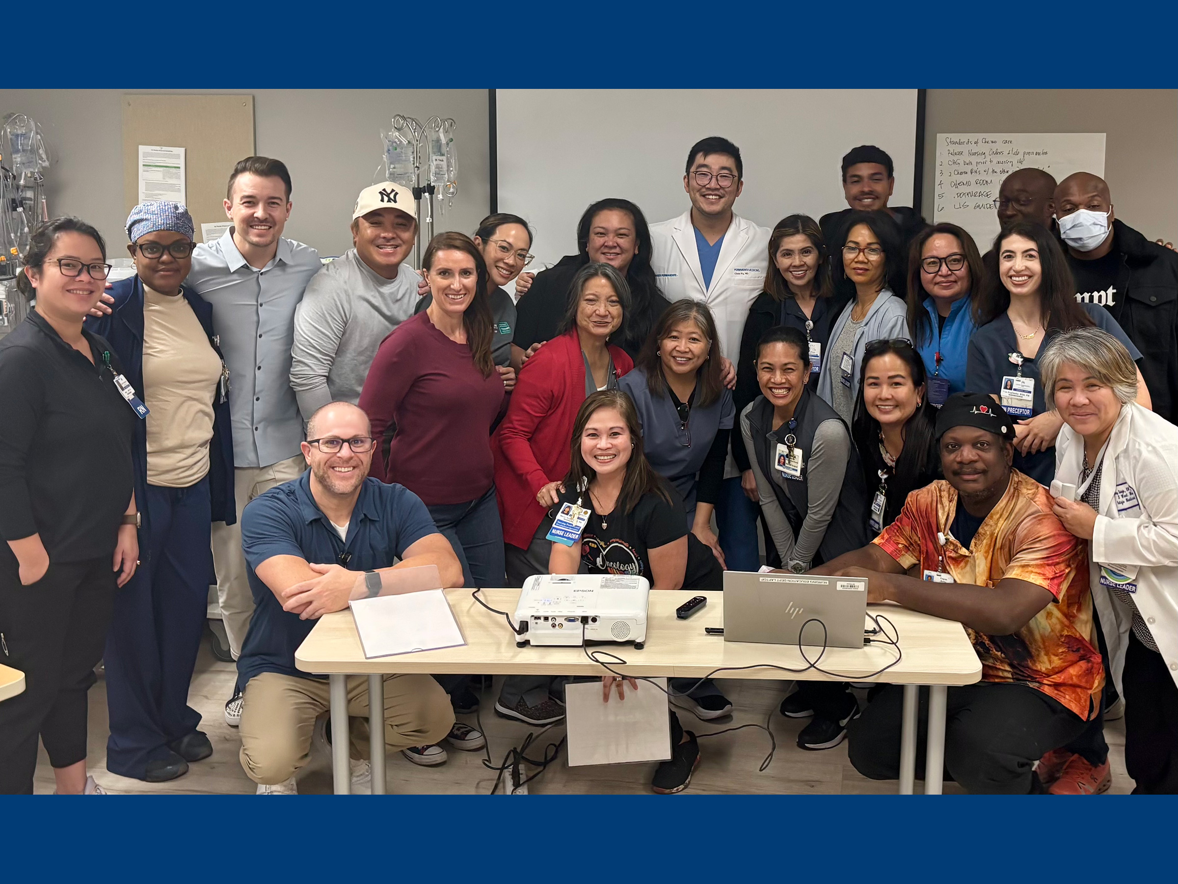 Dr. Chen Fu, serving as the on-call oncologist and hematologist, delivered targeted instruction on managing oncologic emergencies and handling hazardous spills, thereby promoting uniform and safe practices throughout the hospital.