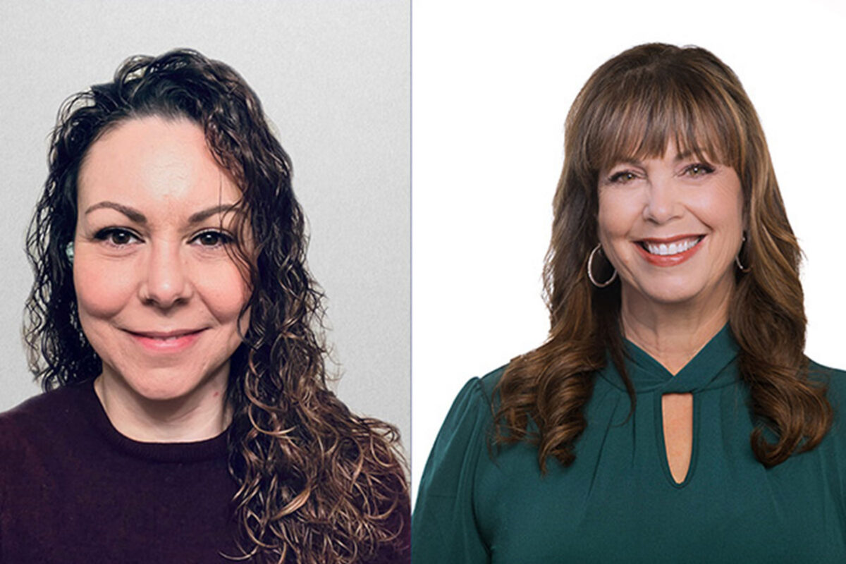 Headshots of Elizabeth Scriven, RN, (left) and Pamela Spain (right).