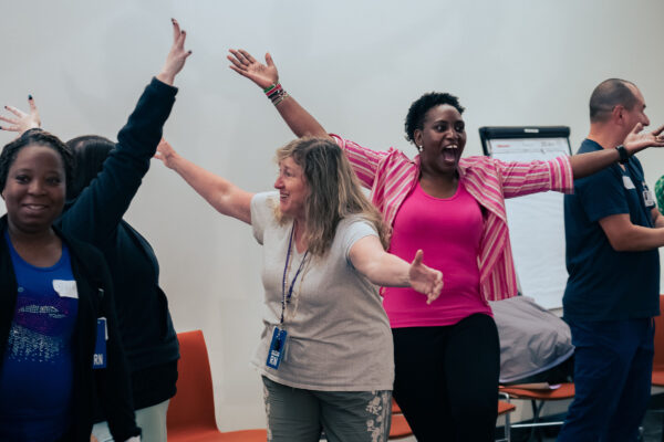 Nurses celebrating