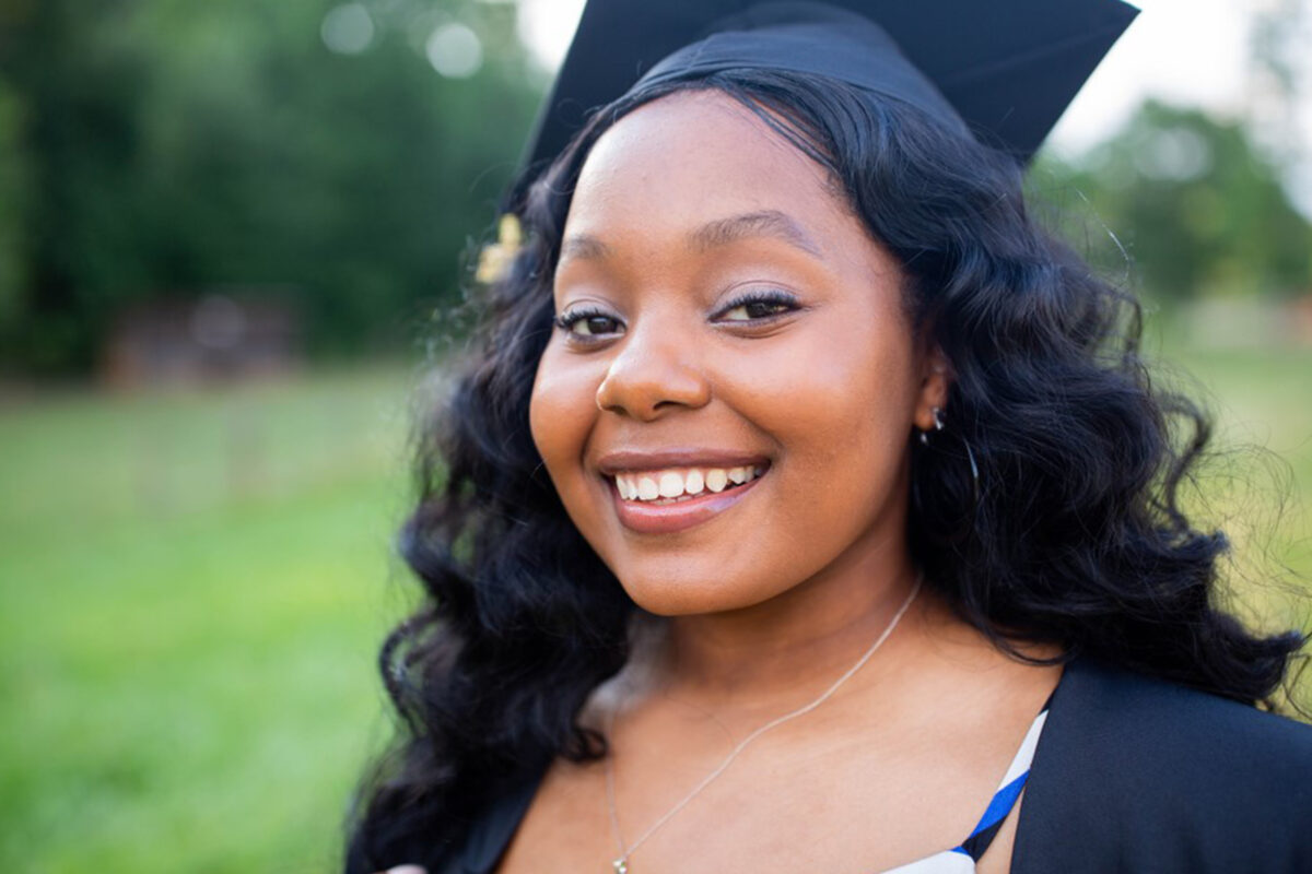 Nurse in cap and gown