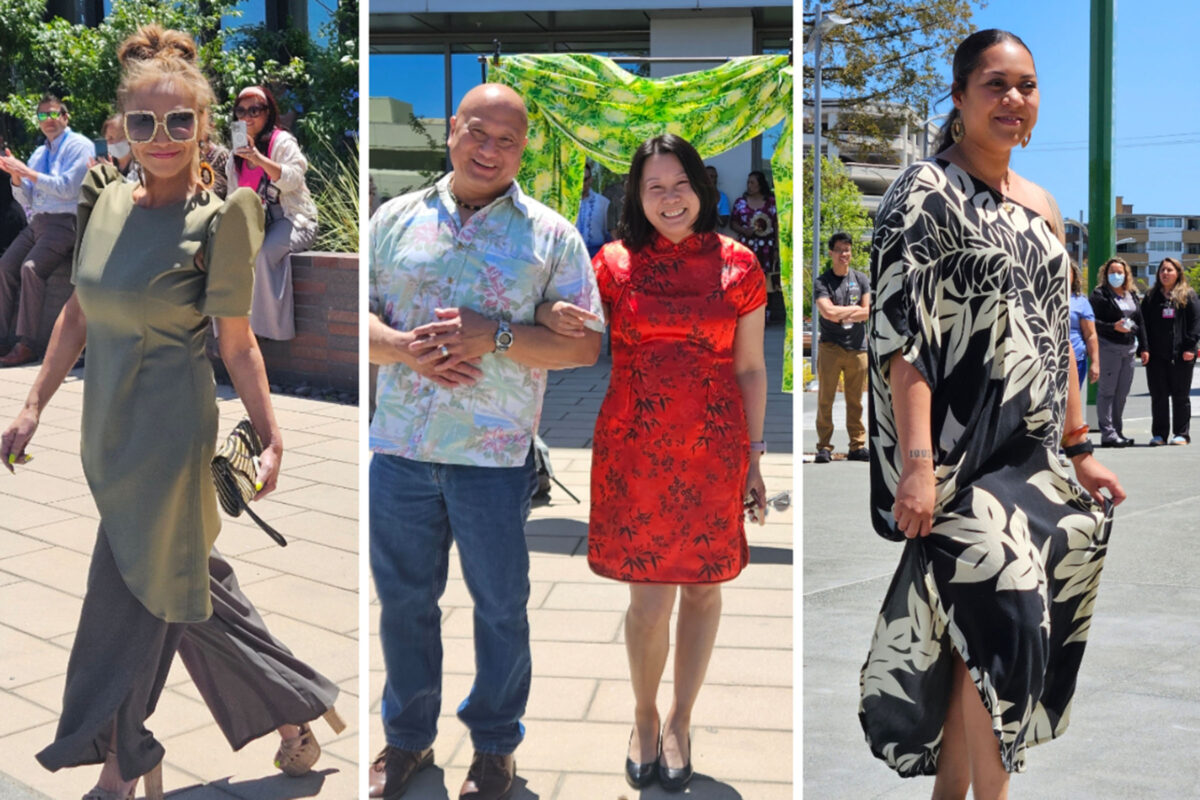 4 individuals wearing Asian attire
