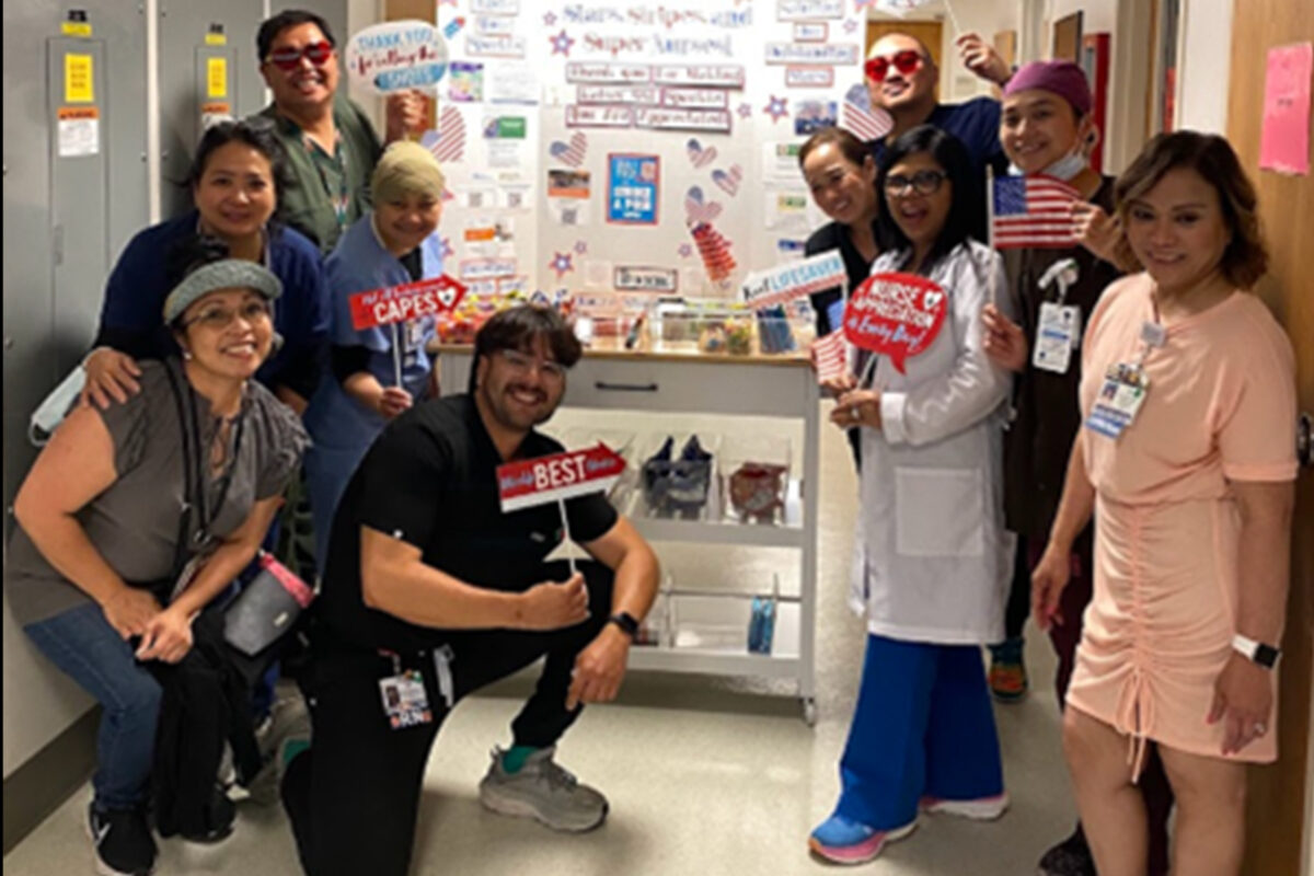 Group of nurses with Caring Cart