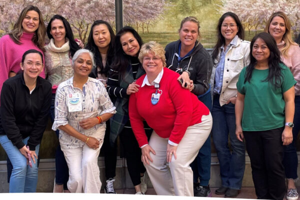 a group of nurses at a graduation