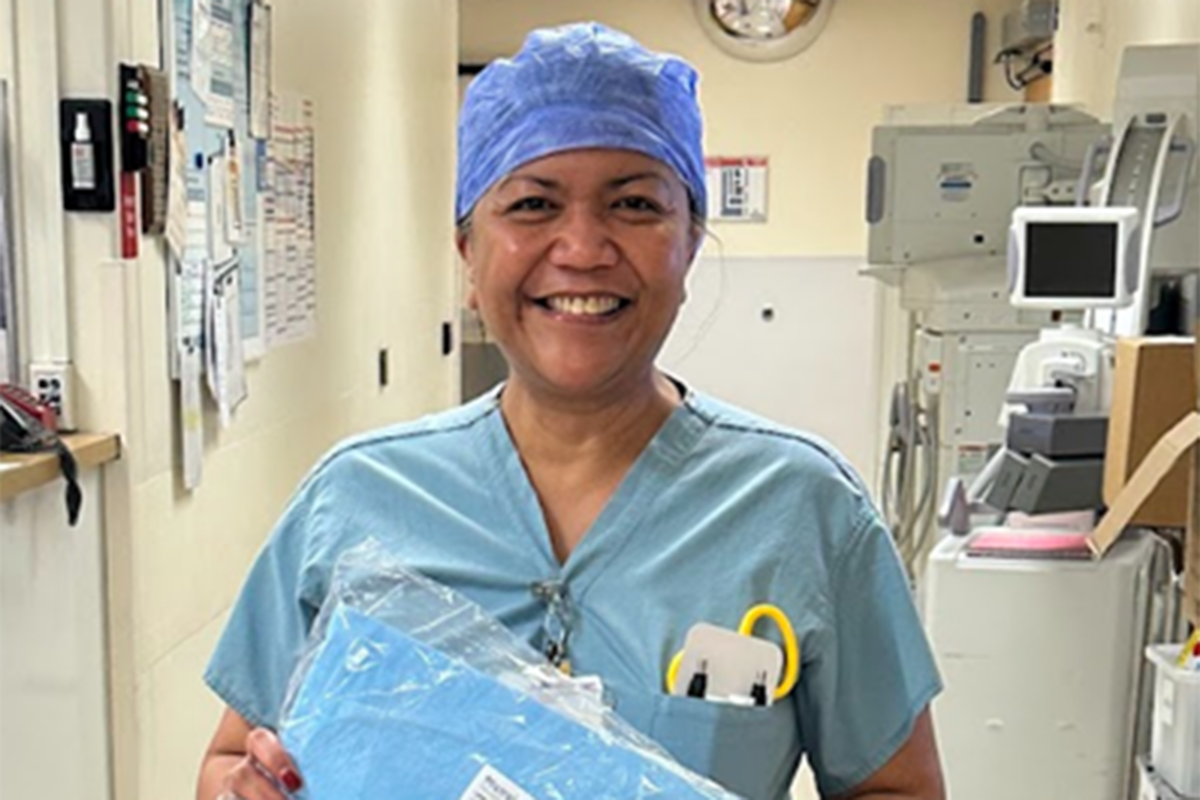 Periop nurse smiling