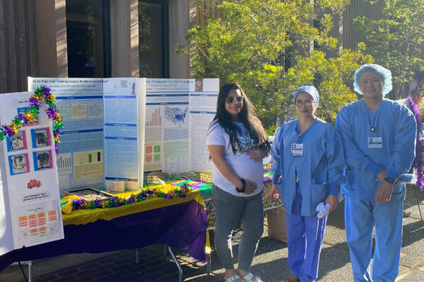 3 nurses present their poster