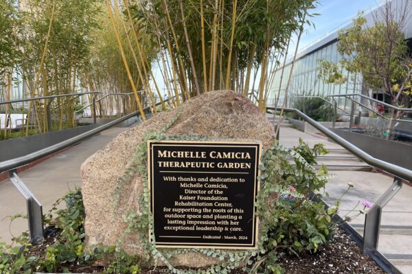 Garden dedication plaque