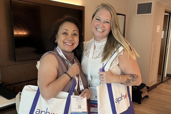 Kate Purdy and Michelle DeGuzman Carey at the APHON