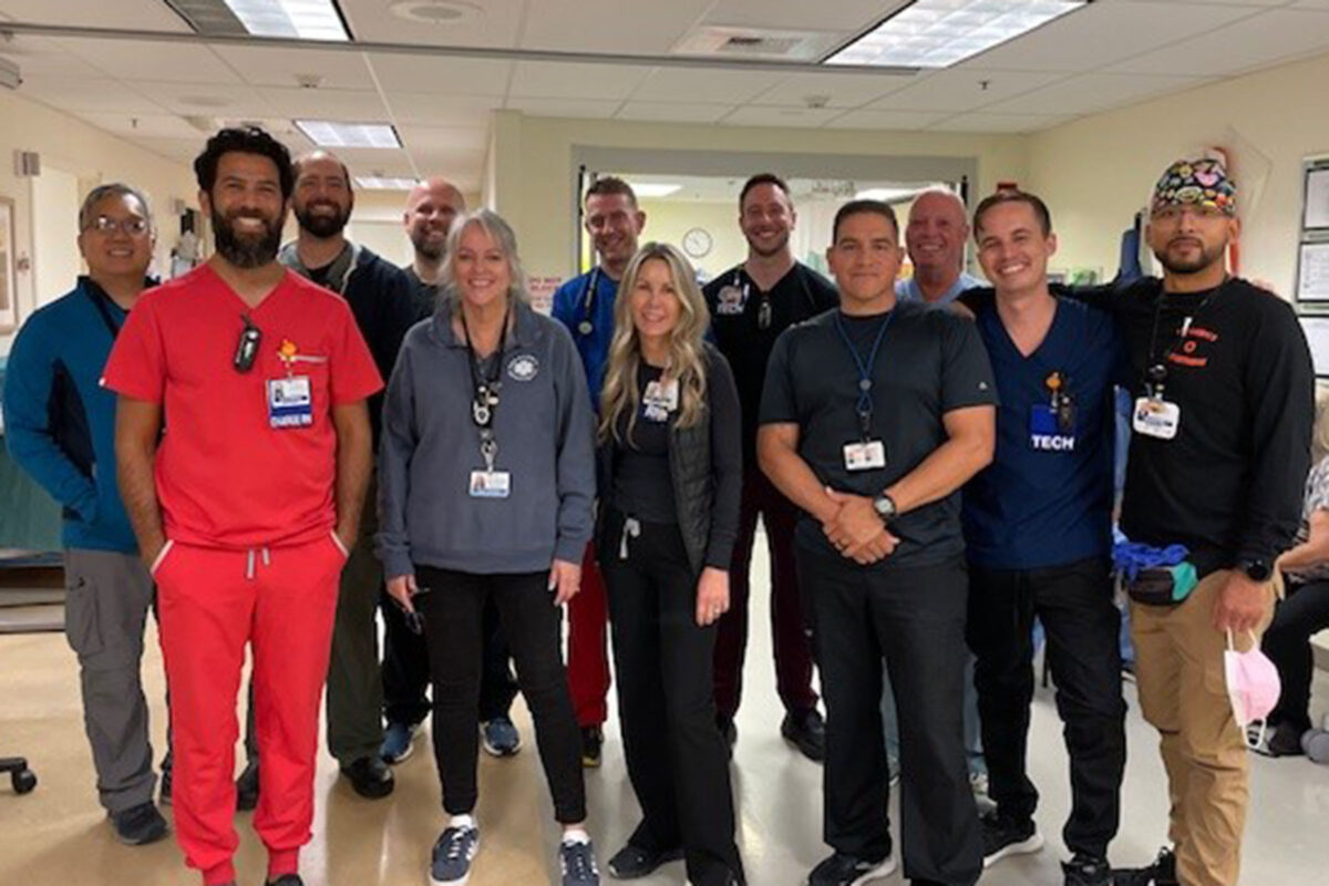 Nurses smile in the emergency department