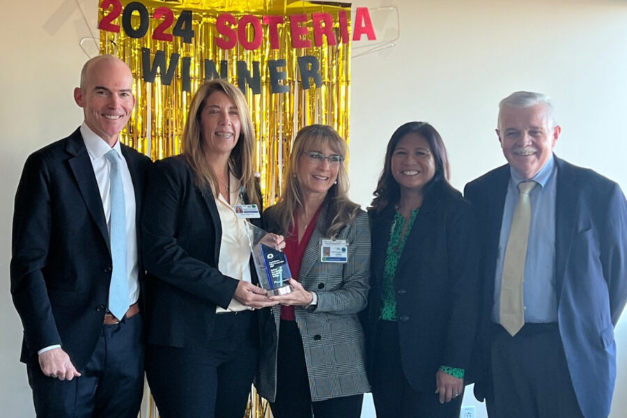 Vallejo leaders accepting the Soteria award.