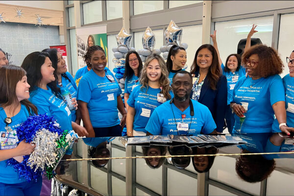 Nurses celebrating their Magnet anniversary.