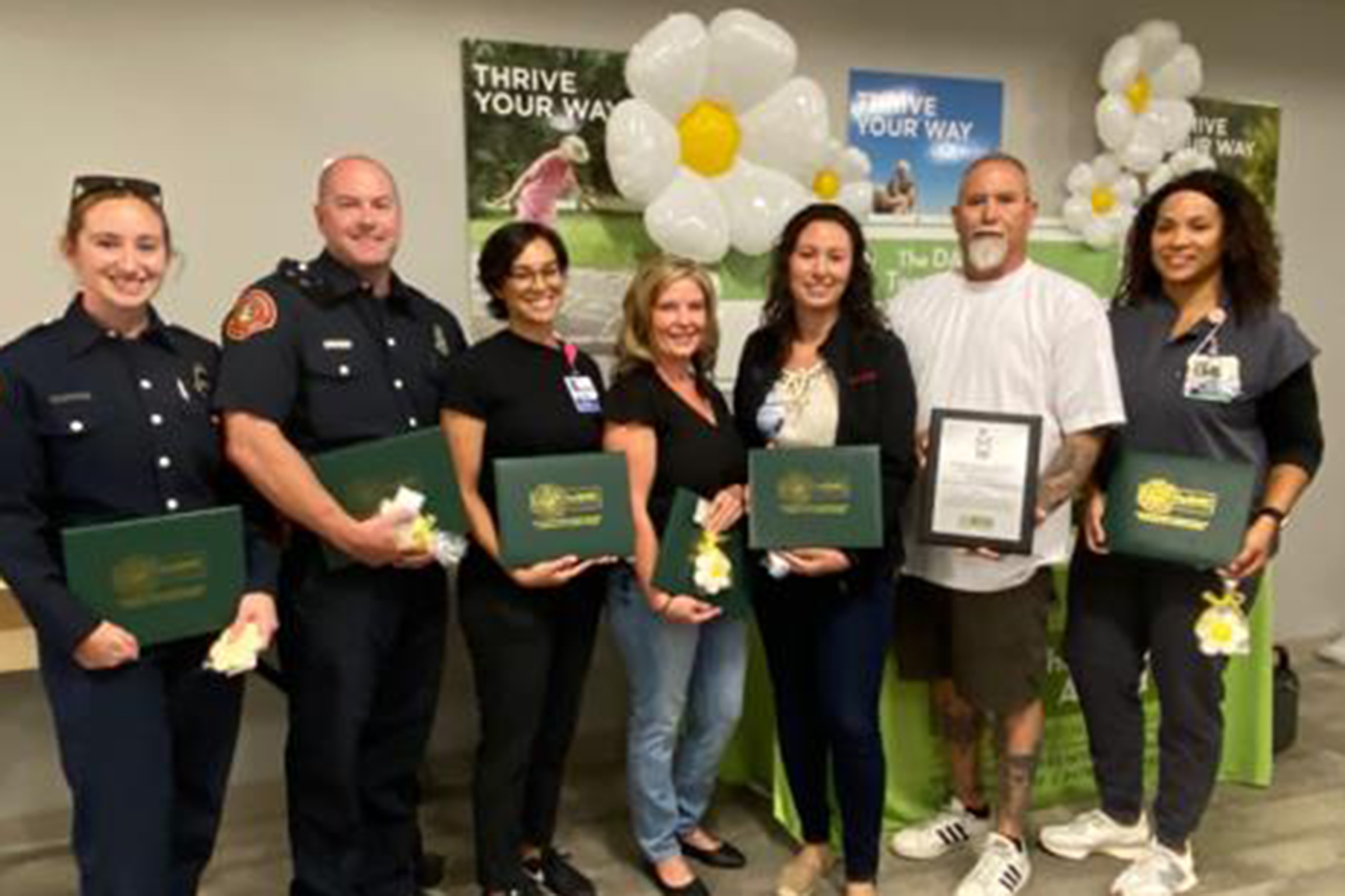 DAISY Recognition event with nurses and first responders