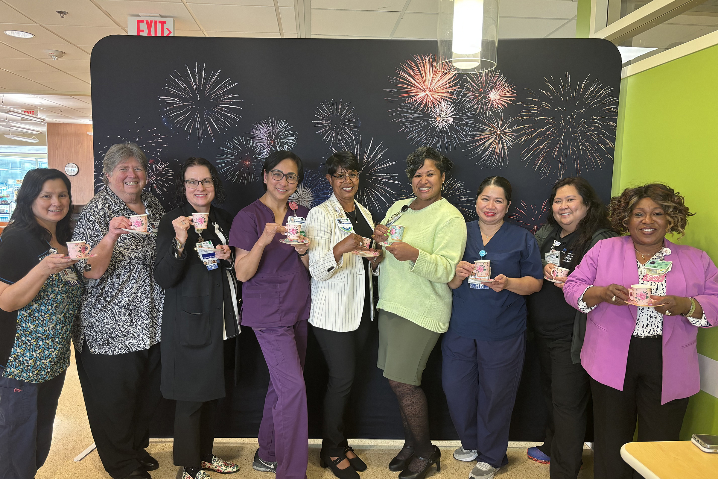 Sharon Hampton with a group of nurse leaders