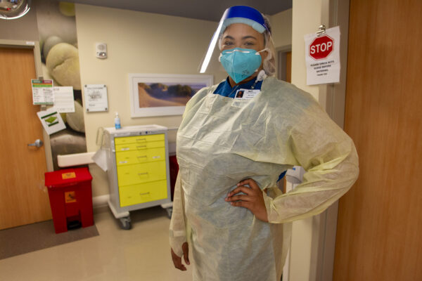 The Kaiser Permanente Nurse Residency Program brings ‘energy, spark, and zest’ to the nursing ranks. Pictured, nurse resident Sydney Colbert of Oakland, California, in a COVID-19 unit at the Oakland Medical Center.