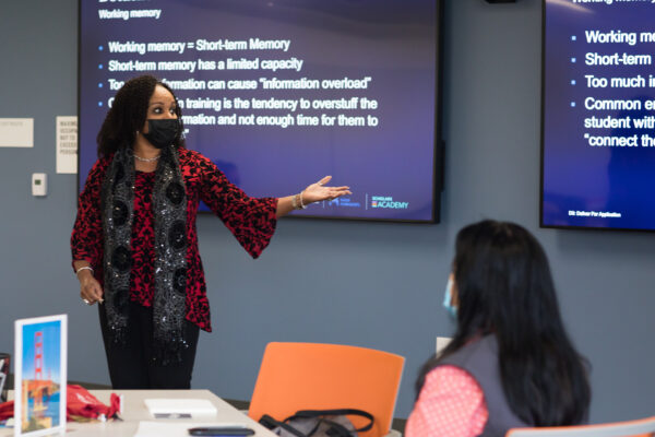 Ifeoma Nnaji, DNP, RN who works at Kaiser Permanente Modesto Medical Center, attends the UCSF leadership center for nurses in San Francisco.
