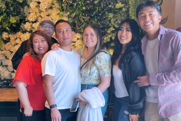 Left to right, Ferdinand, Cristina, Christopher and fiancée Dasha Zaytseva, Catherine, and Charles.