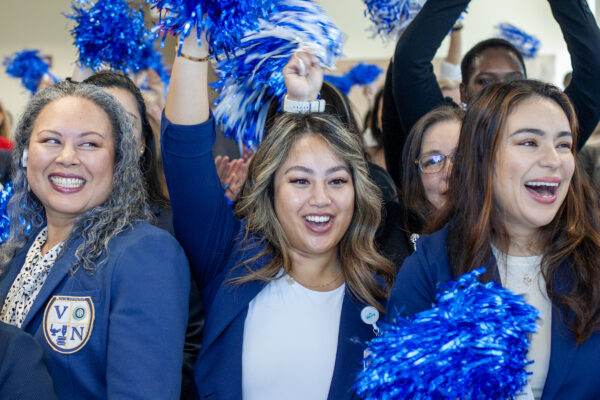 nurses cheering