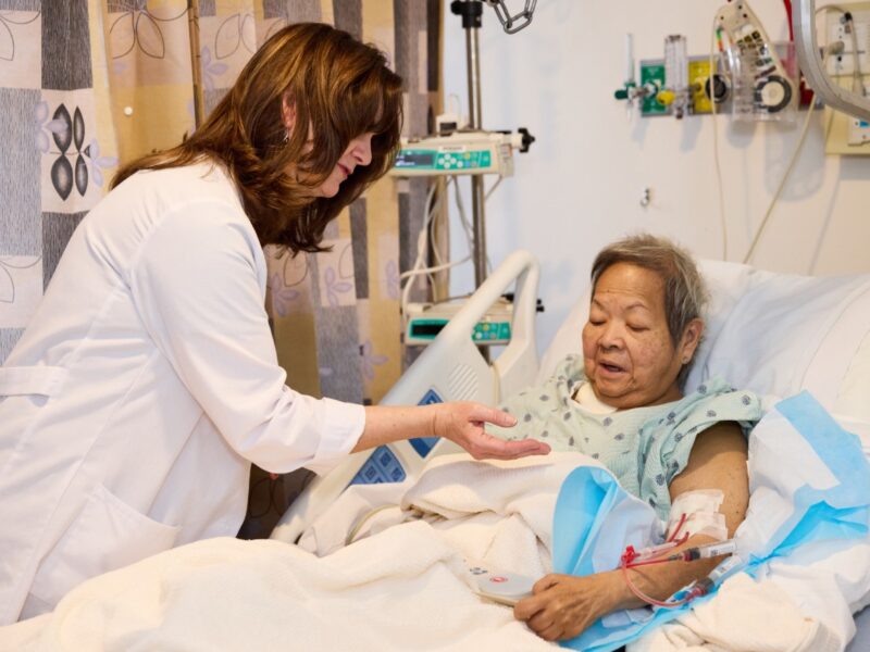 Nurse with patient