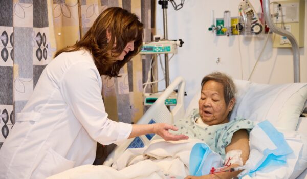 Nurse with patient